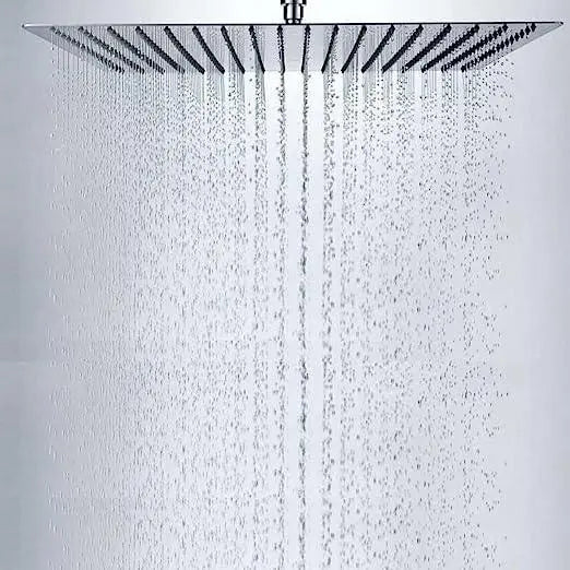 Fossa 8x8 Rain Overhead Shower Square 304 Stainless Steel Rain Showers Overhead Wall Mounted, Without Arm UOHS-003